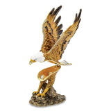 Bejeweled Majestic Eagle Trinket Box with Charm Pendant
