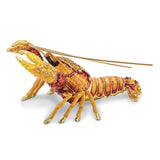 Bejeweled Crawfish Trinket Box with Charm Pendant