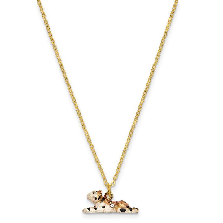 Bejeweled Tiger Trinket Box with Charm Pendant