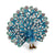 Bejeweled Blue Peacock Trinket Box with Charm Pendant