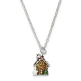Bejeweled Gingerbread House Trinket Box with Charm Pendant