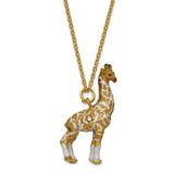 Bejeweled Formal Giraffe Trinket Box with Charm Pendant