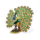 Bejeweled Proud Peacock Trinket Box with Charm Pendant