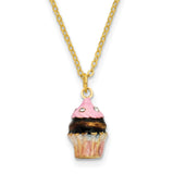 Bejeweled Cupcake Trinket Box with Charm Pendant