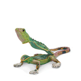 Bejeweled Mojave Lizard Trinket Box with Charm Pendant