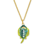Bejeweled Stingray Trinket Box with Charm Pendant