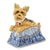 Bejeweled Twinkles Puppy Purse Trinket Box with Charm Pendant