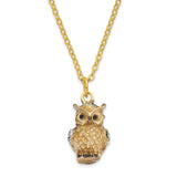 Bejeweled Hootie Owl Trinket Box with Charm Pendant