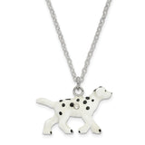 Bejeweled Dalmatian Trinket Box with Charm Pendant