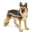 Bejeweled German Shepherd Trinket Box with Charm Pendant