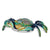 Bejeweled Blue Crab Trinket Box with Charm Pendant