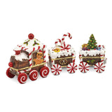 Bejeweled Candy Cane Train Trinket Box with Charm Pendant