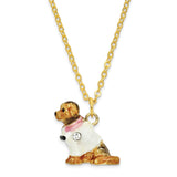 Bejeweled Labradoodle Wearing Shirt Trinket Box with Charm Pendant