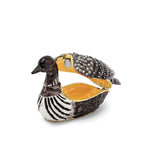 Bejeweled Loon Duck Trinket Box with Charm Pendant