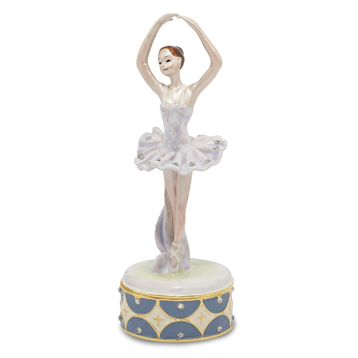 Bejeweled Ballerina Trinket Box with Charm Pendant