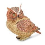 Bejeweled Large Wise Owl Trinket Box with Charm Pendant