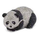 Bejeweled & Full Crystal Panda Bear Trinket Box with Charm Pendant