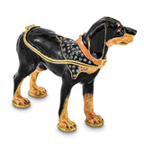 Lux by Jere Bejeweled KNOX Bluetick Coonhound Trinket Box