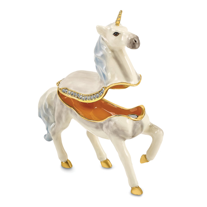 Lux by Jere Bejeweled SUNNY Enchanted Unicorn Trinket Box