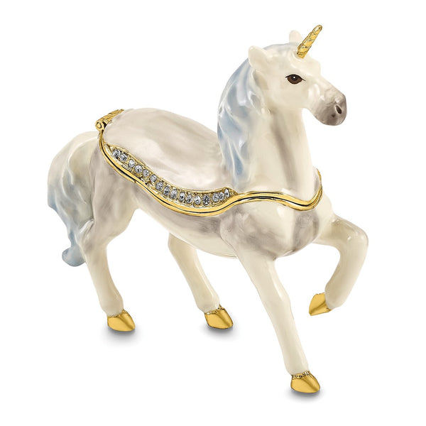 Lux by Jere Bejeweled SUNNY Enchanted Unicorn Trinket Box