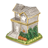 Lux by Jere Bejeweled VACANCY Haunted House with Ghosts Trinket Box
