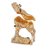 Lux by Jere Bejeweled JASMIN & JASPER Mother & Baby Giraffes Trinket Box