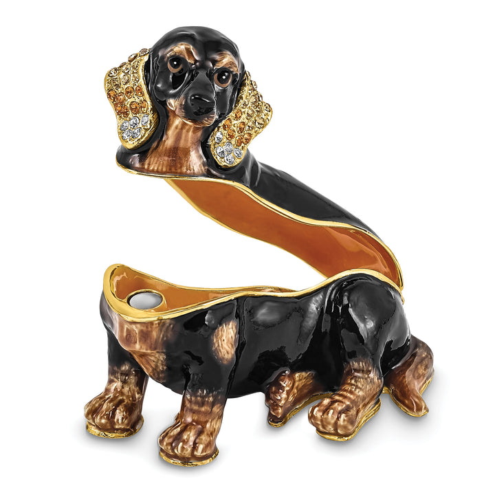 Lux by Jere Bejeweled REGAN Dachshund Trinket Box