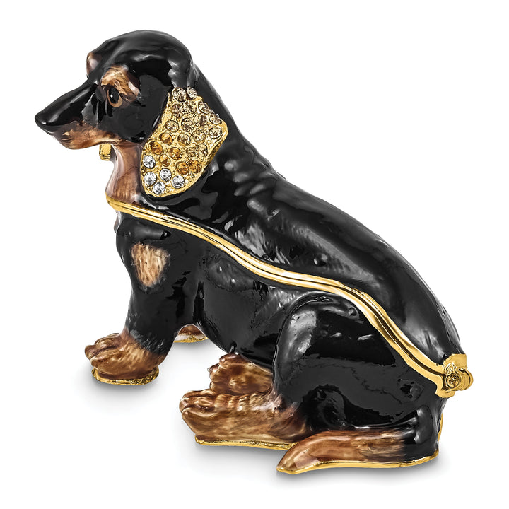 Lux by Jere Bejeweled REGAN Dachshund Trinket Box