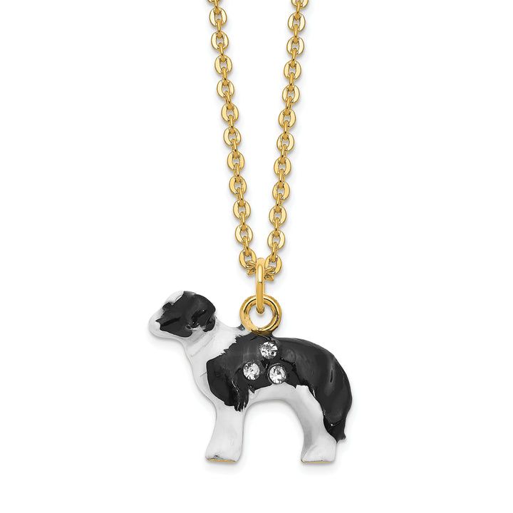 Lux by Jere Bejeweled BRUNO Border Collie Trinket Box
