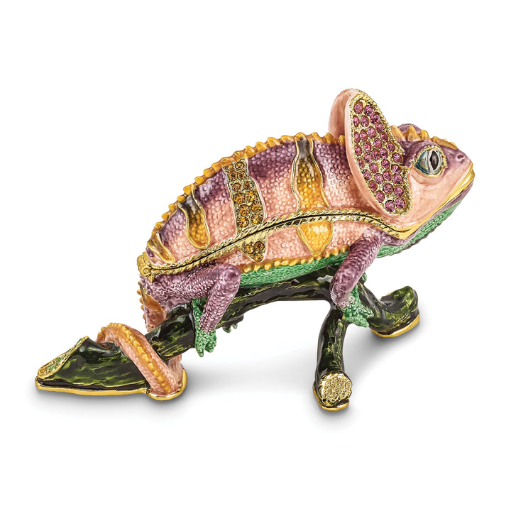Lux by Jere Bejeweled CAMILLE Chameleon Trinket Box
