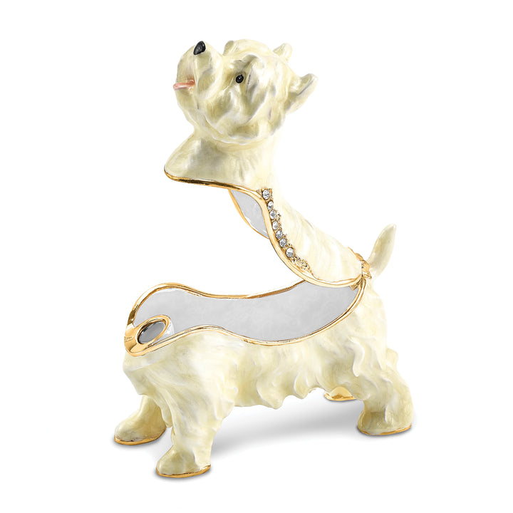 Lux by Jere Bejeweled WESTIE West Highland White Terrier Trinket Box