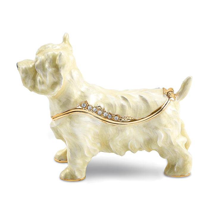 Lux by Jere Bejeweled WESTIE West Highland White Terrier Trinket Box