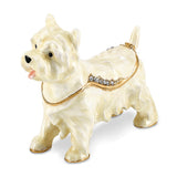 Lux by Jere Bejeweled WESTIE West Highland White Terrier Trinket Box