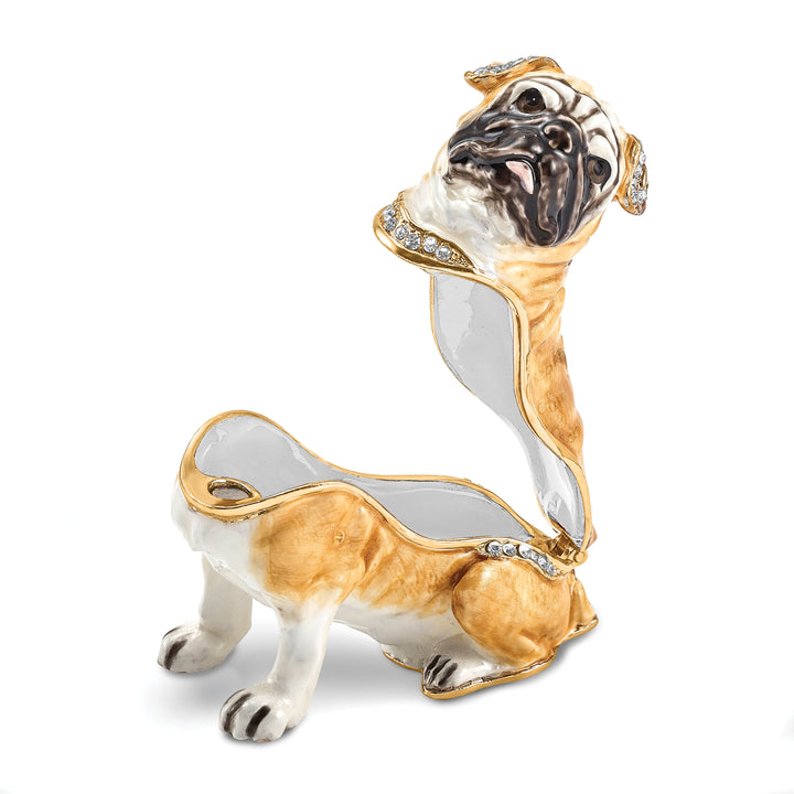 Lux by Jere Bejeweled WEDNESDAY Pug Trinket Box