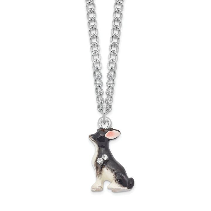 Lux by Jere Bejeweled LEO Black & White Chihuahua Trinket Box