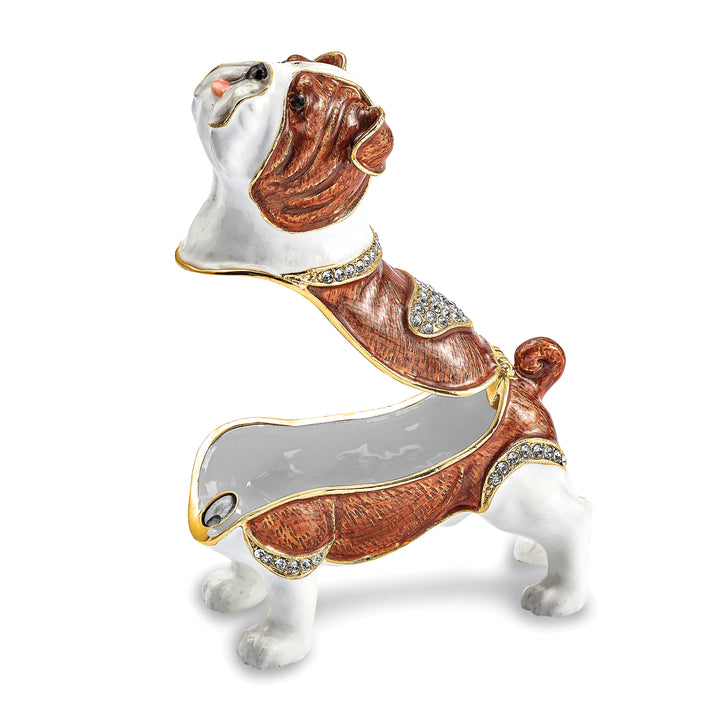 Lux by Jere Bejeweled MAC English Bulldog Trinket Box