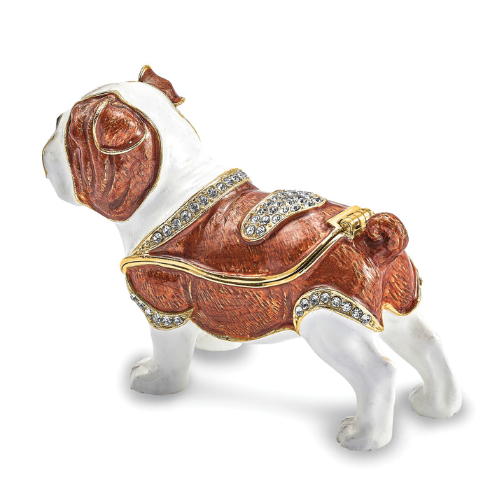 Lux by Jere Bejeweled MAC English Bulldog Trinket Box