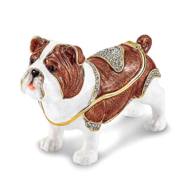 Lux by Jere Bejeweled MAC English Bulldog Trinket Box