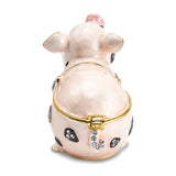 Lux by Jere Bejeweled PETUNIA Spotted Pig Trinket Box