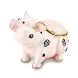 Lux by Jere Bejeweled PETUNIA Spotted Pig Trinket Box