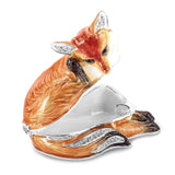 Lux by Jere Bejeweled EINSTEIN Red Fox Trinket Box