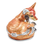 Lux by Jere Bejeweled EINSTEIN Red Fox Trinket Box