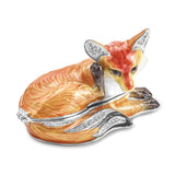 Lux by Jere Bejeweled EINSTEIN Red Fox Trinket Box