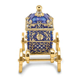 Lux by Jere Bejeweled ROYAL BLUE Carriage Trinket Box