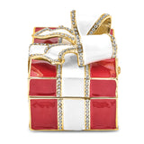 Lux by Jere Bejeweled DESIRE Red Gift Box with Ring Pad Trinket Box