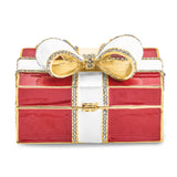 Lux by Jere Bejeweled DESIRE Red Gift Box with Ring Pad Trinket Box