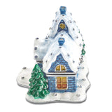 Lux by Jere Bejeweled WINTER DREAMS Cozy Snow Covered House Trinket Box