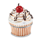 Lux by Jere Bejeweled CHERRY ON TOP Cupcake Trinket Box