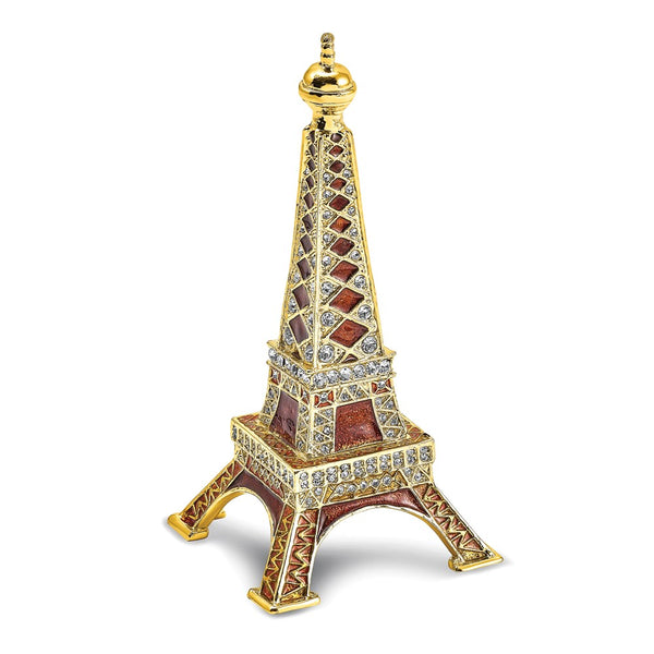 Lux by Jere Bejeweled PARIS Eiffel Tower Ring Holder Trinket Box