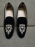 Black Color Hand Embroidered Loafers For Men - BLSNT0131